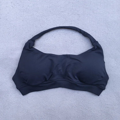 Seamless Halter Sports Bras Running Sexy Open Back Yoga Bra Padded Brassiere Sport Woman Fitness Gym Top Activewear