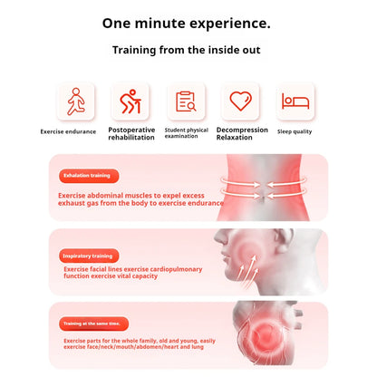 Adjustable Diaphragm Breathing Dumbbell Trainer for Core Strength Facial Toning Lung Capacity Expander