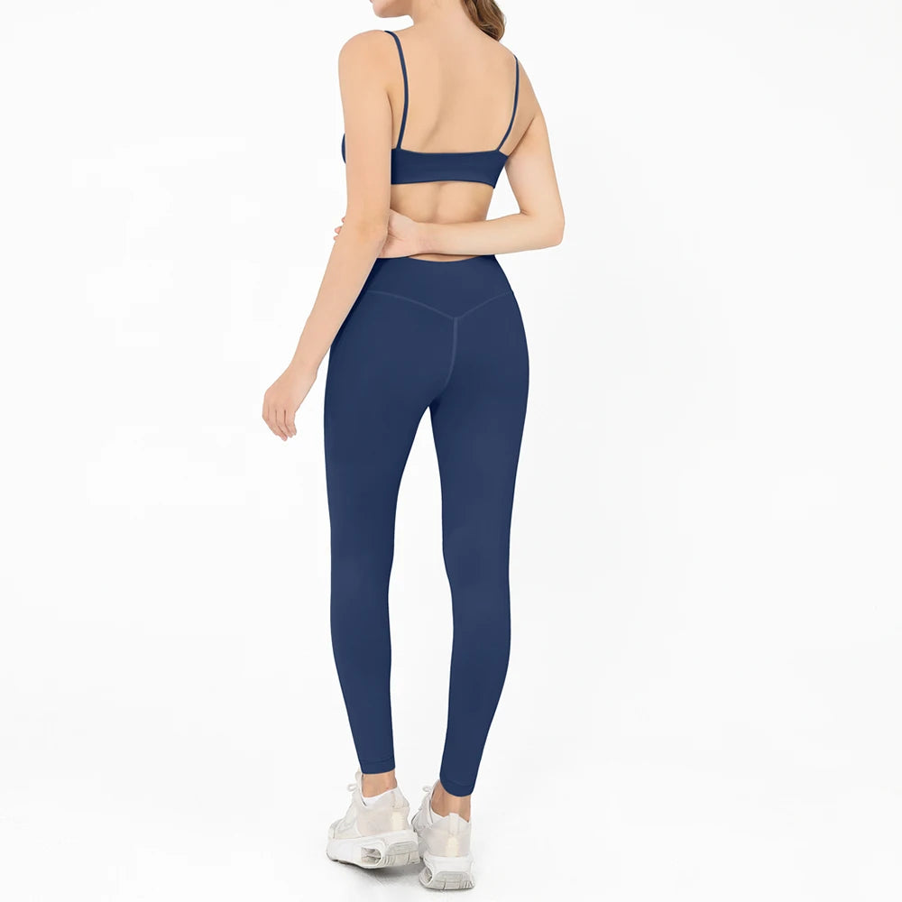 2 Pieces Yoga Set Women Gym Tracksuit Sport Bras Fitness Leggings Outfits Workout Suits Ladies Training Clothes Sets Sportwear