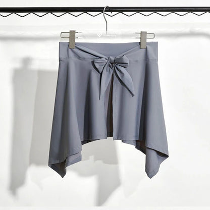 Yoga Base Layer Skirt Hip Cover Tie Up Skirts For Women  Running Wrap Skirts Sports Fitness Dance Short Skirt