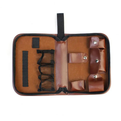 Golf Accessories Bag Faux Leather Storage Case Golf Balls Tees Divot Tool Rangefinder Scorer Waterproof Mini Telescope Golf Bags
