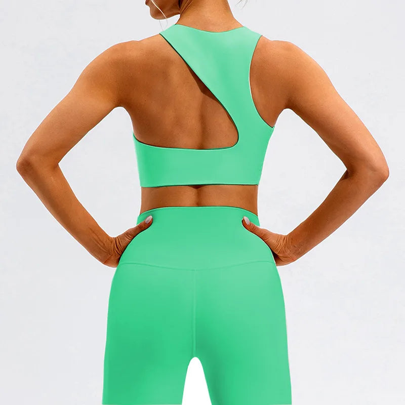 Women Yoga Set  2 Piece Workout Sportswear Gym Clothing Fitness Crop Top High Waist Push Up Leggings High quality Sports Suits