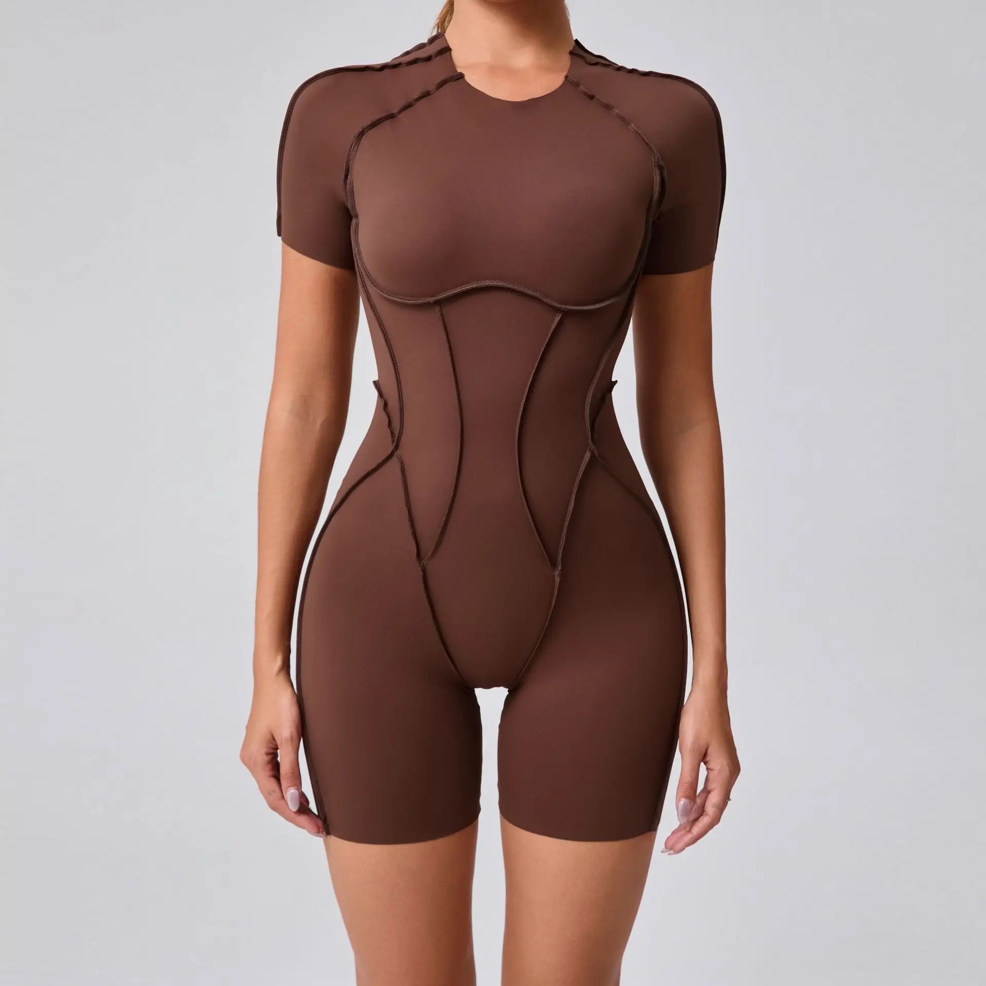 Seamless Yoga Jumpsuits Sports Fitness Splicing Hip-lifting One-Piece Tight Hollow-out Beauty Back Gym Workout Clothes for Women