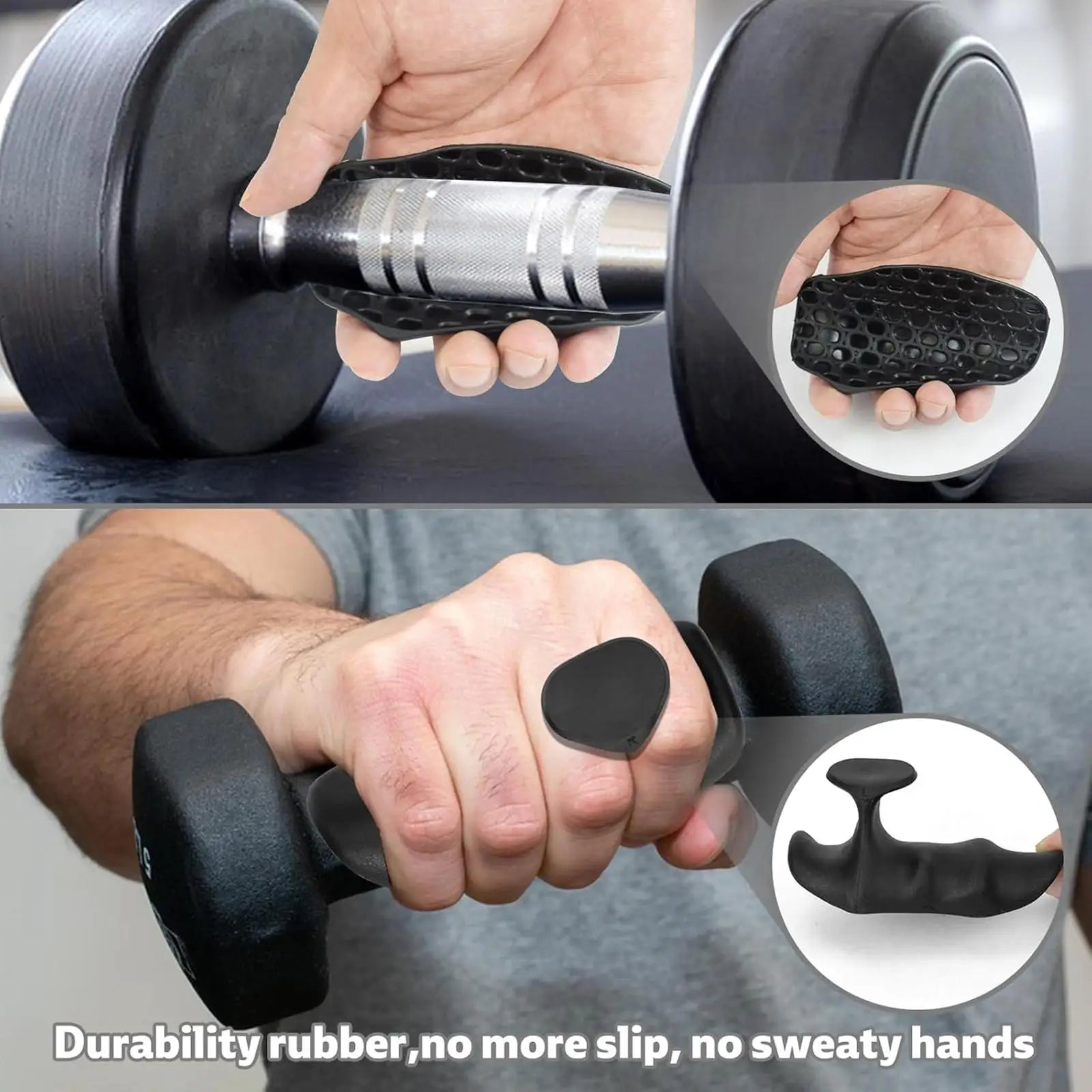 Weight Lifting Grips Hand Protection Sturdy Gym Grips Fingerless for Crosstraining Sports Fitness Bodybuilding Equipment