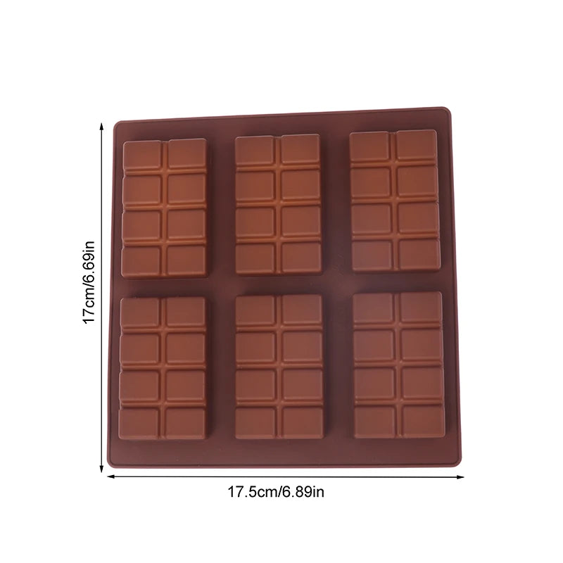Rectangle Silicone Mold DIY Chocolate Candy Bar Break Apart Protein Engery Mould Wax Melt Fat Bomb Snack Kitchen Baking Tools