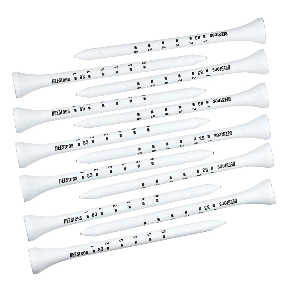 50pcs Premium Wooden Golf Tees with Height Markers - Non-slip Design for Perfect Ball Position Durable Golf Accessories