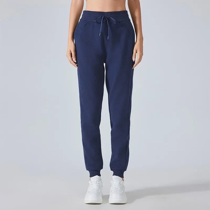 2025 Scuba Women's High Waist Sweatpants Yoga Clothing Autumn and Winter Women Fitness Exercise Cotton Blend Jogger Sweatpants