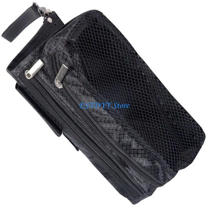 G6DE Golf Valuables Bag Golf Bag with Zipper Foldable Golf Pocket Golf Accessory Bag