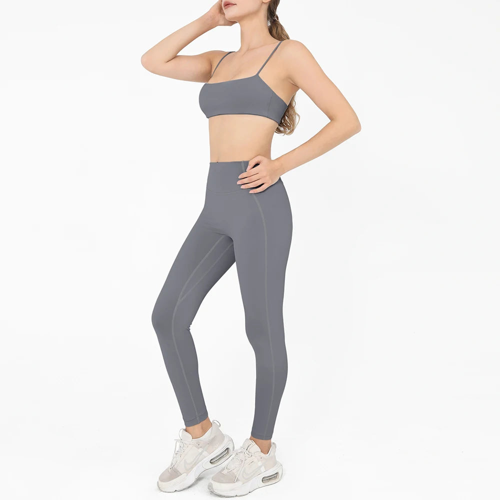 2 Pieces Yoga Set Women Gym Tracksuit Sport Bras Fitness Leggings Outfits Workout Suits Ladies Training Clothes Sets Sportwear