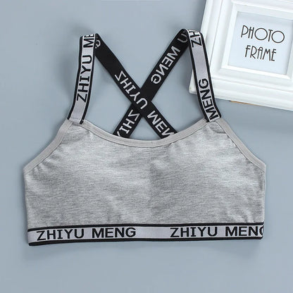 3pcs Puberty Girls Training Bras Kids Maiden Cotton Bra Underwear Teen Camisoles Tube Top Teenage Sport Bras Children's Lingerie