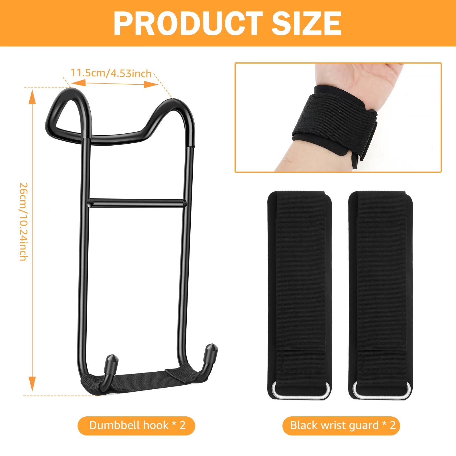 2PCS/Set Dumbbell Spotter Hooks Hold Up Hangers Heavy Power Dumbbells Rack Attachments for Dumbbell Bench Press Chest & Shoulder