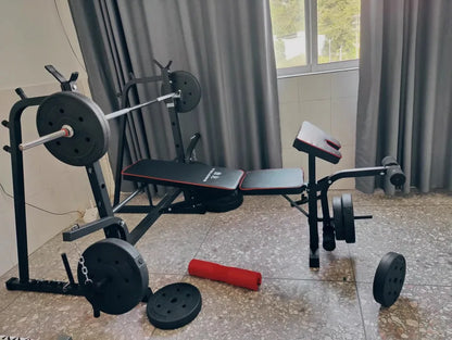 Men's Fitness Equipment, Multifunctional Weightlifting Bed Supplies, Foldable Bench Press, Household Weightlifting Machine