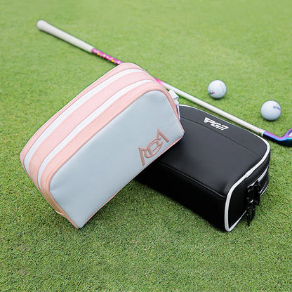 PGM New Leather Golf Pouch Bag Large Capacity Waterproof Mini Bag Zipper Portable Light Weight Multi-functional Golf Handbag 골프백