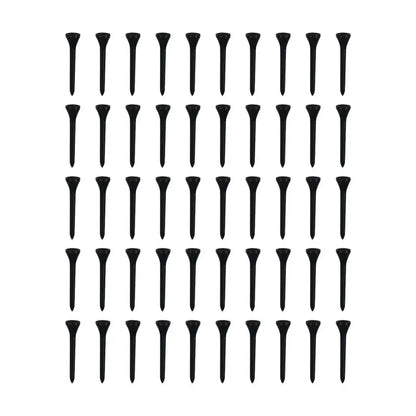 50 Pack Professional Golf Tees Plastic Black Golf Tees Tall Tees Bulk Reduce Side Spin And Friction Golf Accessory