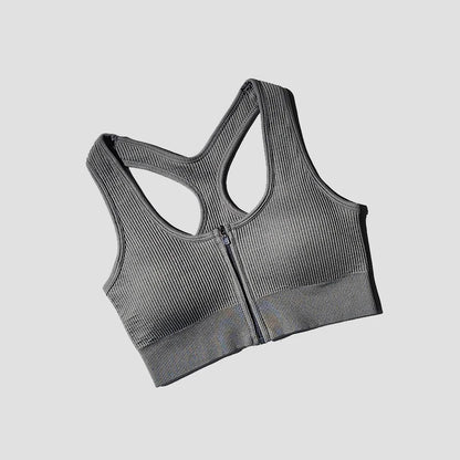 Sports Bra Crop Top Zipper Fitness Women Sportswear Sport Top Bras For Fitness Gym Female Running Push Up Yoga Workout Bra