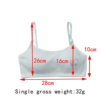 8-16 Years Kids Bras Young Girls Underwear Teenage Training Bras Women Cotton Kids cute Brassiere Tube Tops Girl's Sport Bras