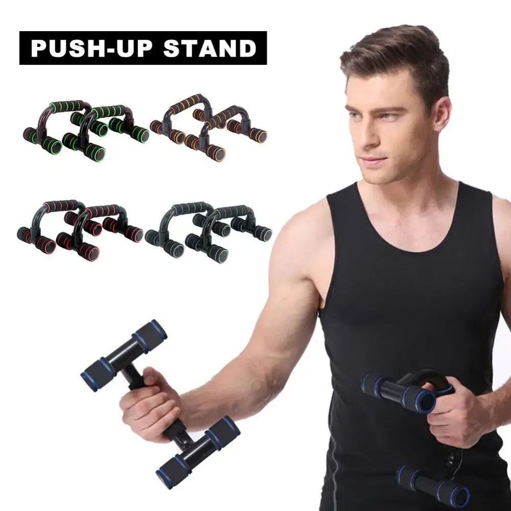 1 Pair of Gym Handles Non-slip Push-up Stand Strong Stable Pushup Bars Durable H-shaped Calisthenics Parallel Bars Fitness