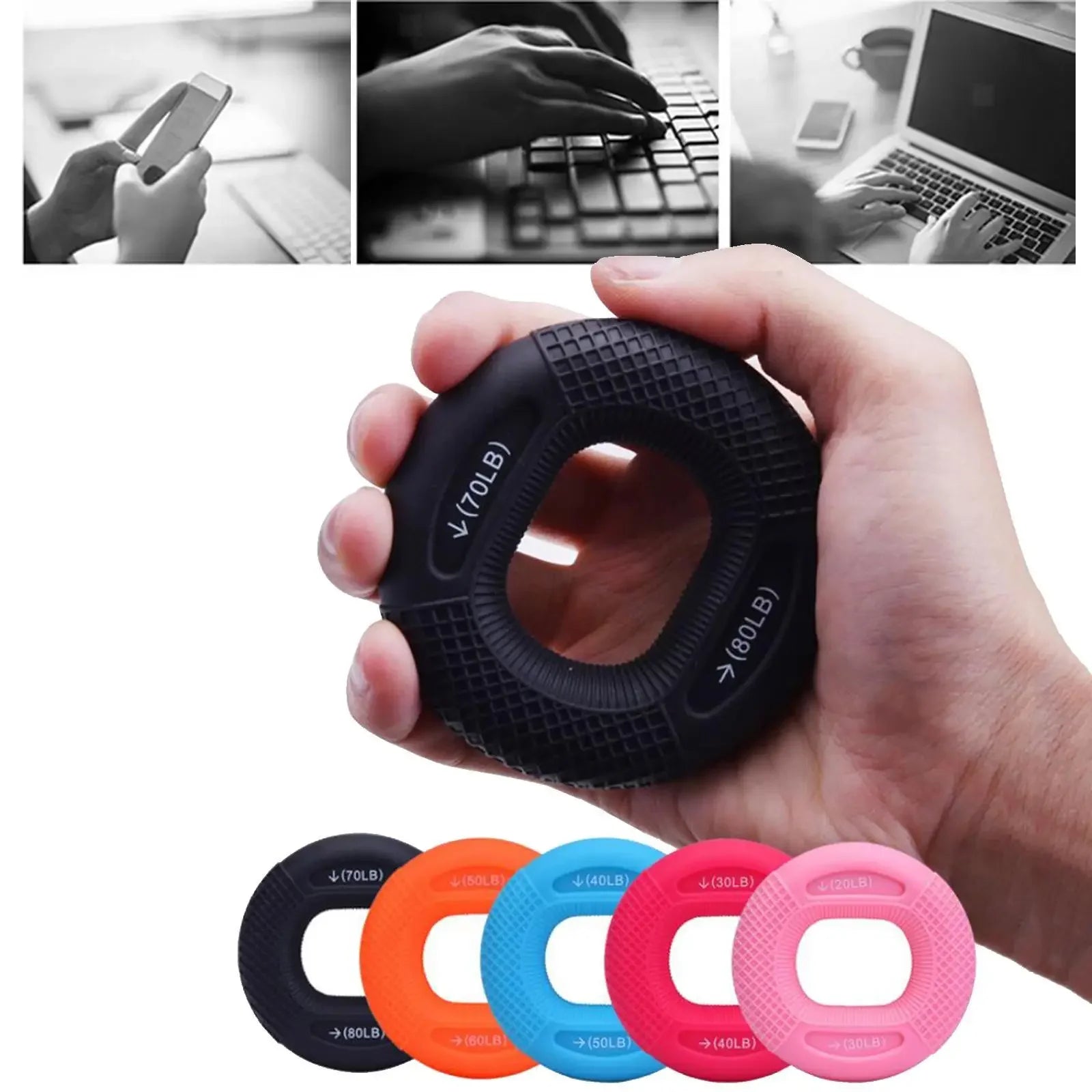 20~80lbs Hand Grip Forearm Muscle Training Equipment for Gym Exetraining Tools Dynamometer Hand Grips Bodybuilding Dumbbells