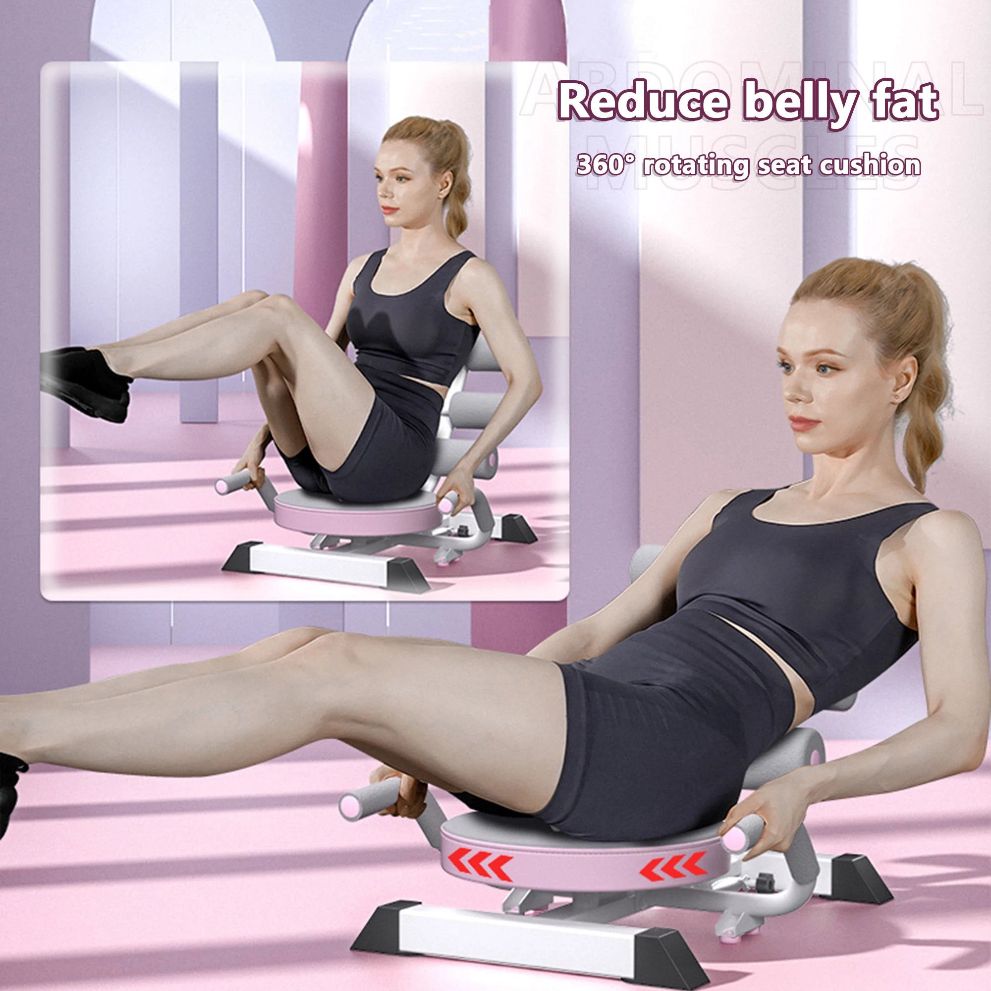 Ab Machine Sit-Up Bench – Portable Crunch Exerciser