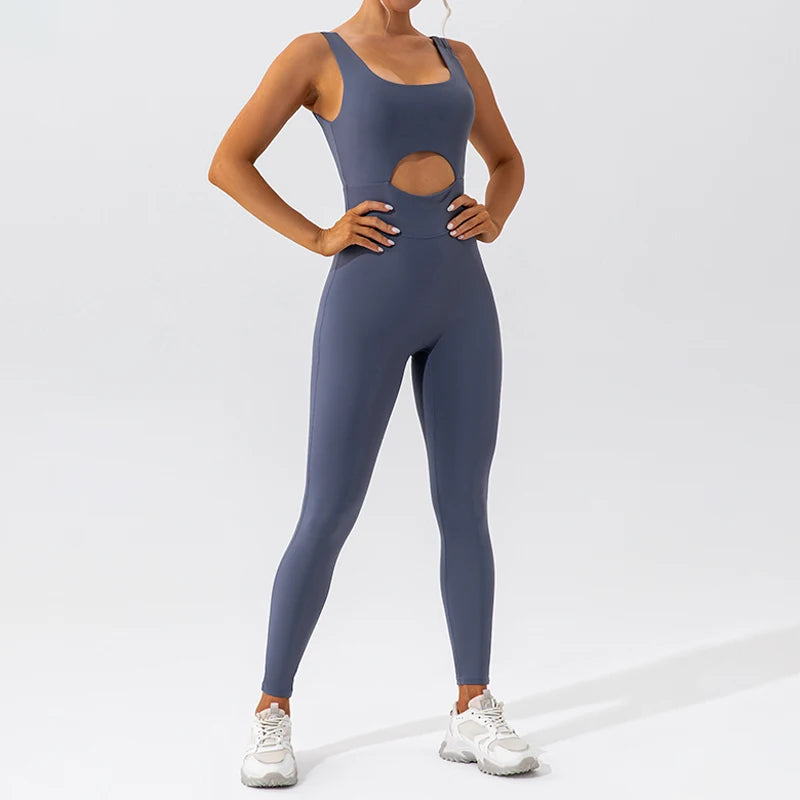 Yoga Jumpsuit For Women Backless Sexy One-piece Bodysuit Fitness Set Breathable Gym Clothing Running Sportswear Outfits