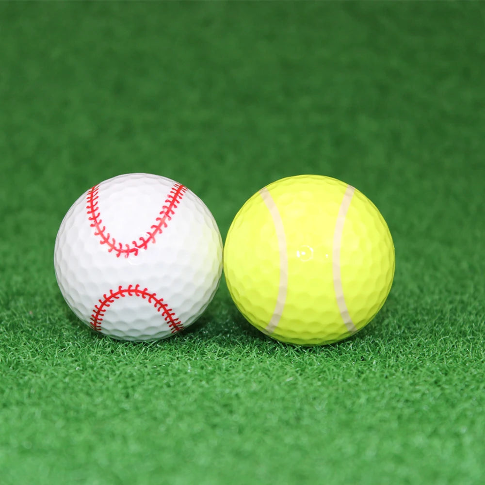 1Pcs Double Golf Balls Training Sports Gift Practice Driving Range Novelty Fun for Golfer Childrens Colored Cartoon Cute Indoor