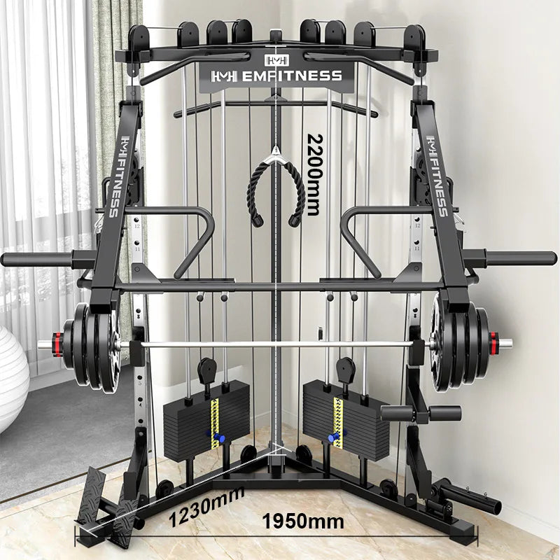 Gym commercial small bird dual arm machine comprehensive training device, multi-functional gantry strength fitness equipment