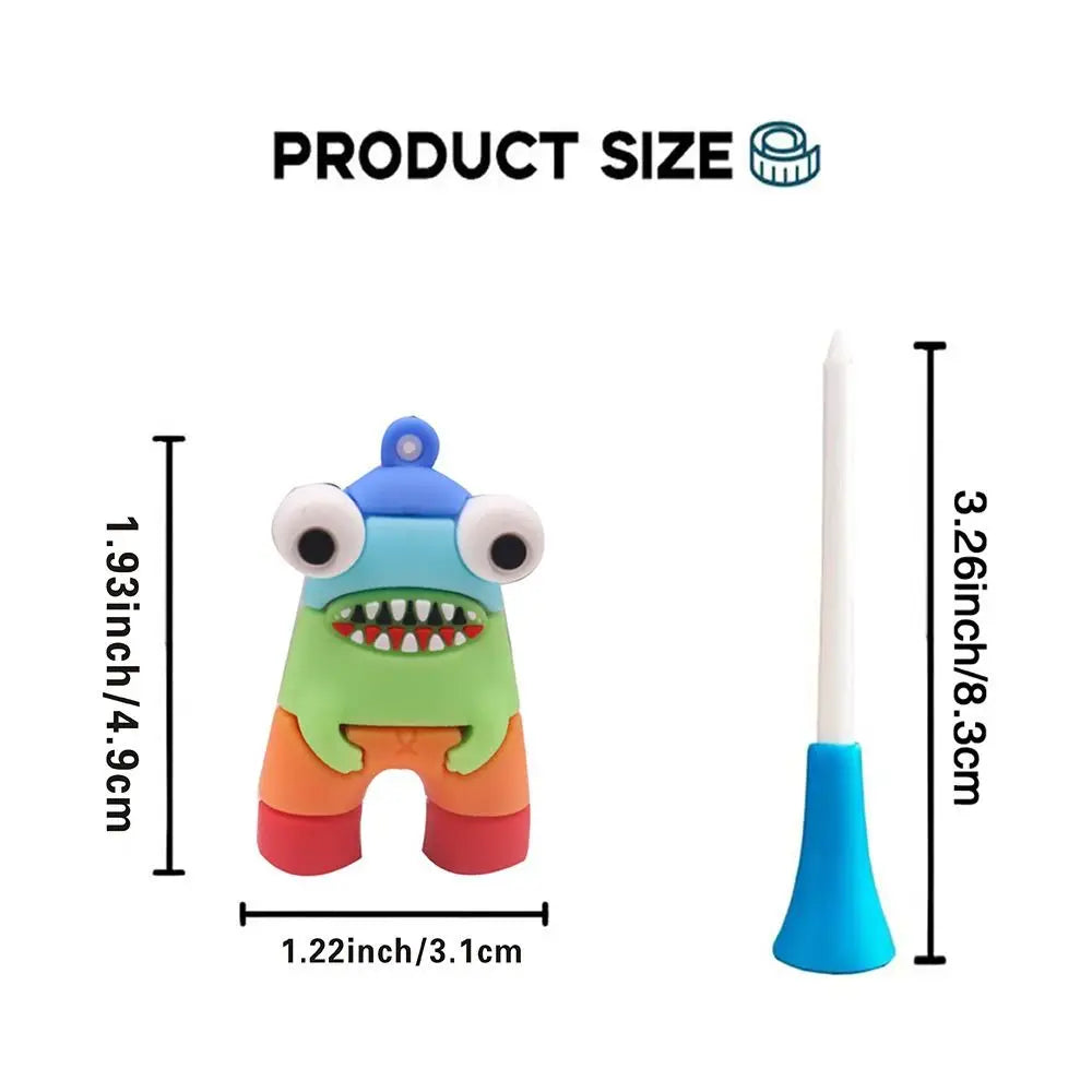 Golf Ball Holder 8.3mm Golf Ball Tees Cartoon Astronaut Golf Rubber Tees Easy To Find Durable Practice Dropshipping