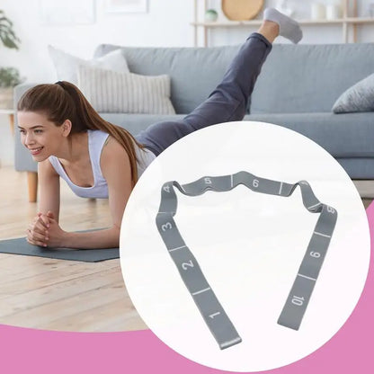 Resistance Band Leg Stretcher With 10 Loops Fitness Strap Elastic Strength Bands For Pilates Yoga Dance And Gymnastics Exercise