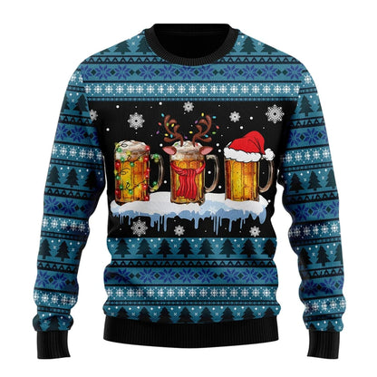 Fashion Beer Ugly Christmas Sweater For Women Clothes Hip Hop Bar Party Men Sweatshirts Casual Male Pullovers Beers Tracksuit