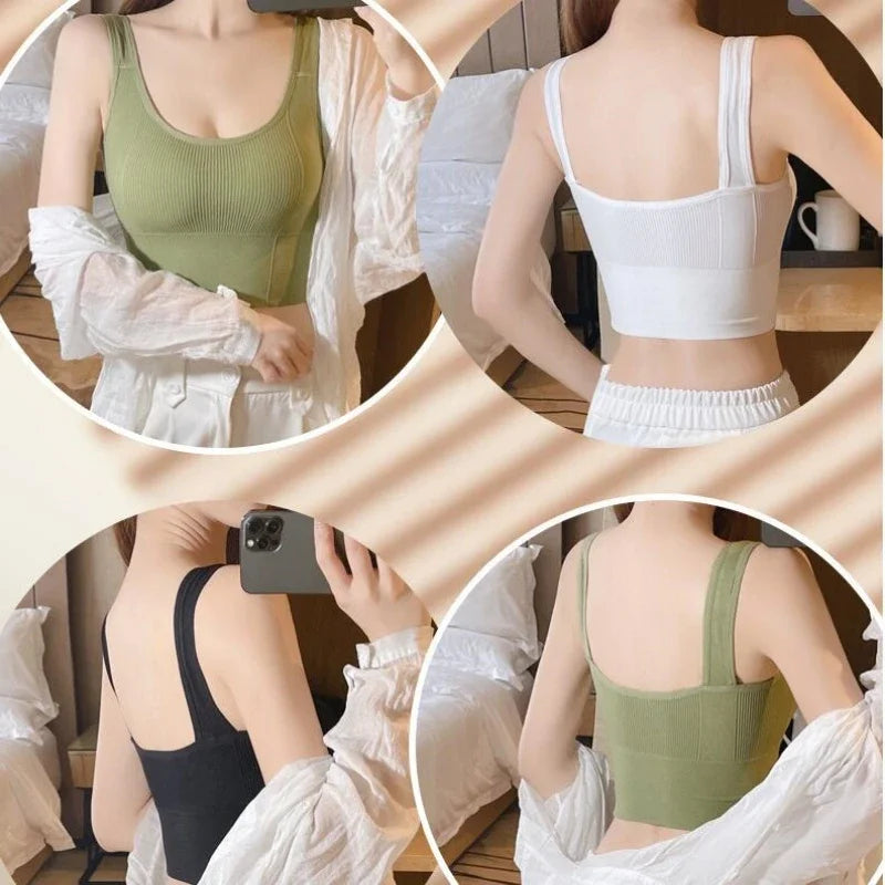 1/2/4Pcs Sports Bra Anti-Sweat Fitness Top Women Seamless Yoga Bra Shockproof Crop Top Push Up Sport Bra Gym Workout Top