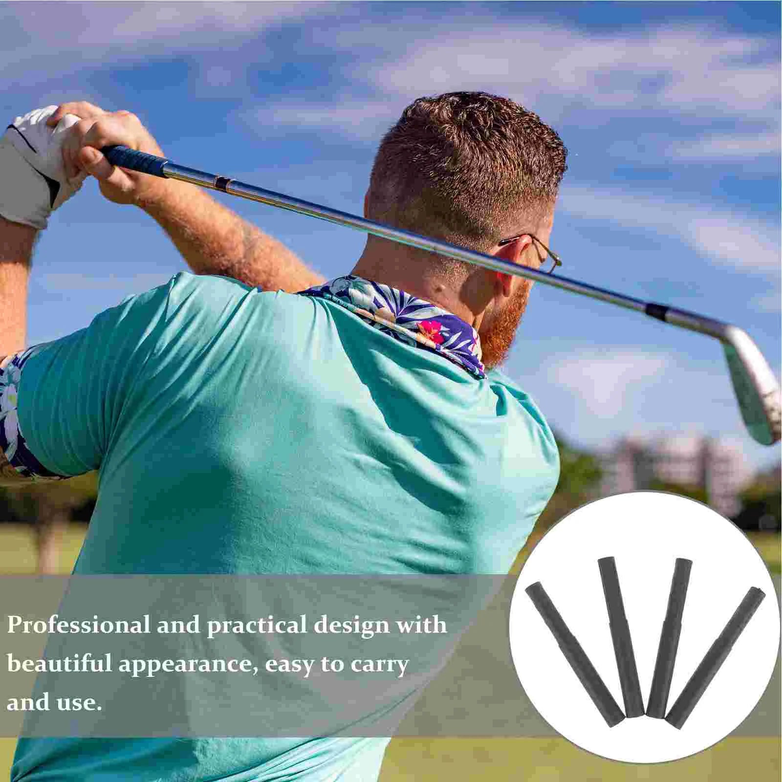 4 Pcs Golf Shaft Extensions Carbon Fiber Golf Club Extenders Adjustable Golf Training Aids Golfer Gear Golf Supplies Golf Club