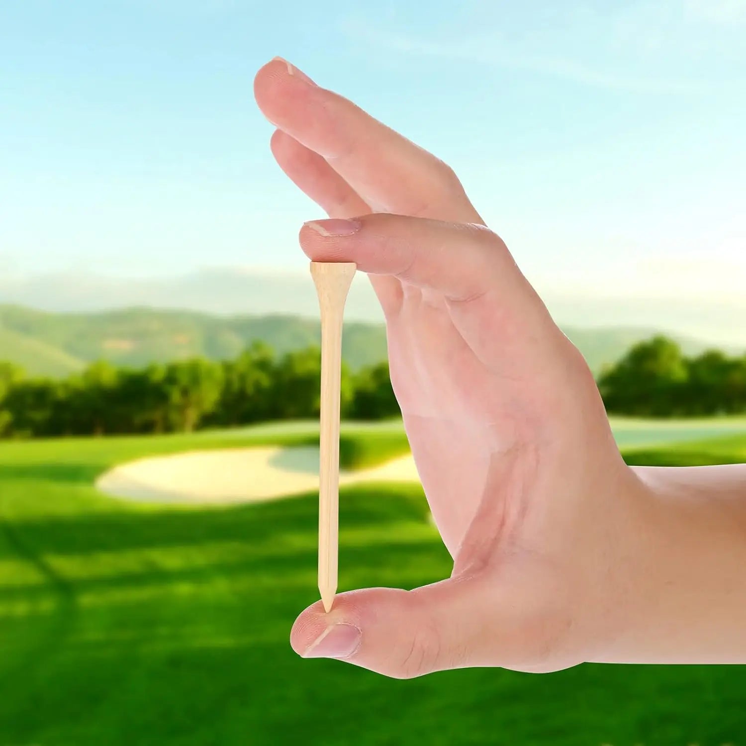 Golf Tees Durable Bamboo Tees 50Pcs/100Pcs 100Pcs 3-1/4" Friendly Biodegradable Material Reduce Friction Side Spin More Stable