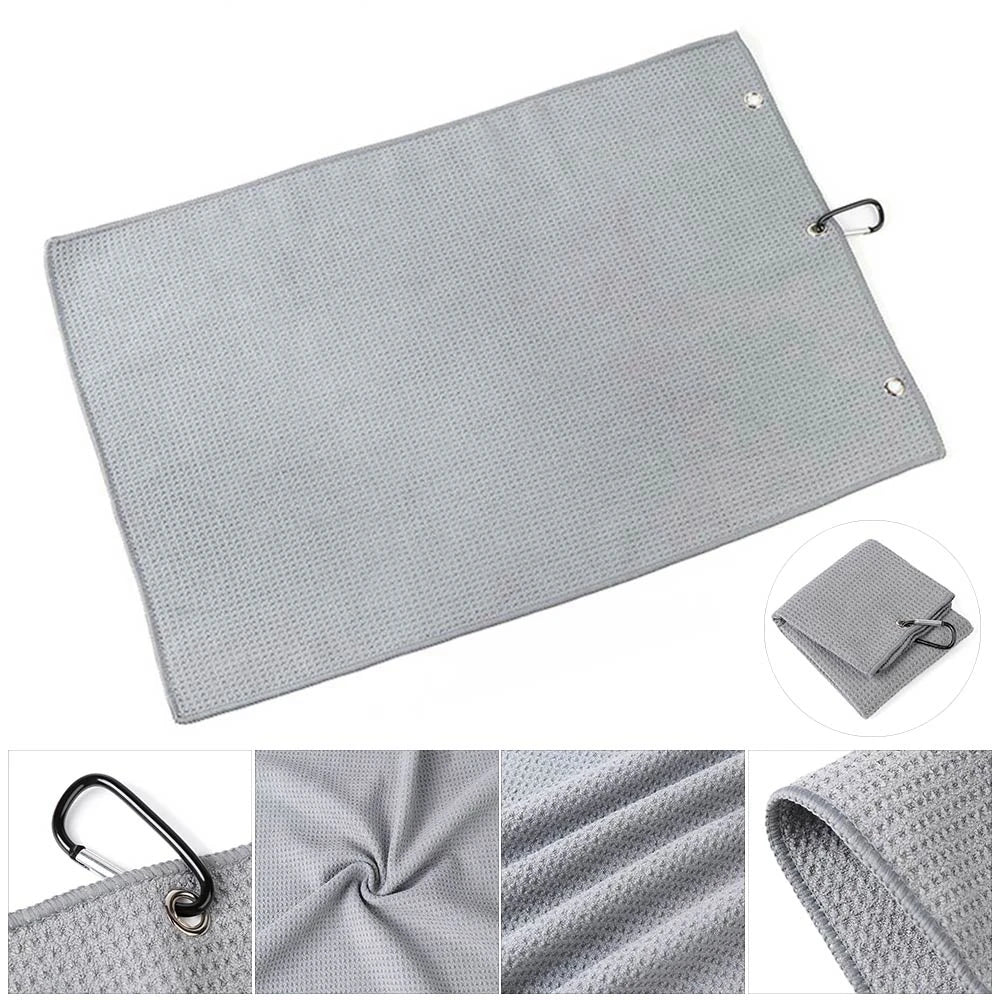 8 Colors Balls Hands Microfiber With Carabiner Hook Golf Towel Cleaning Towels Cleans Clubs