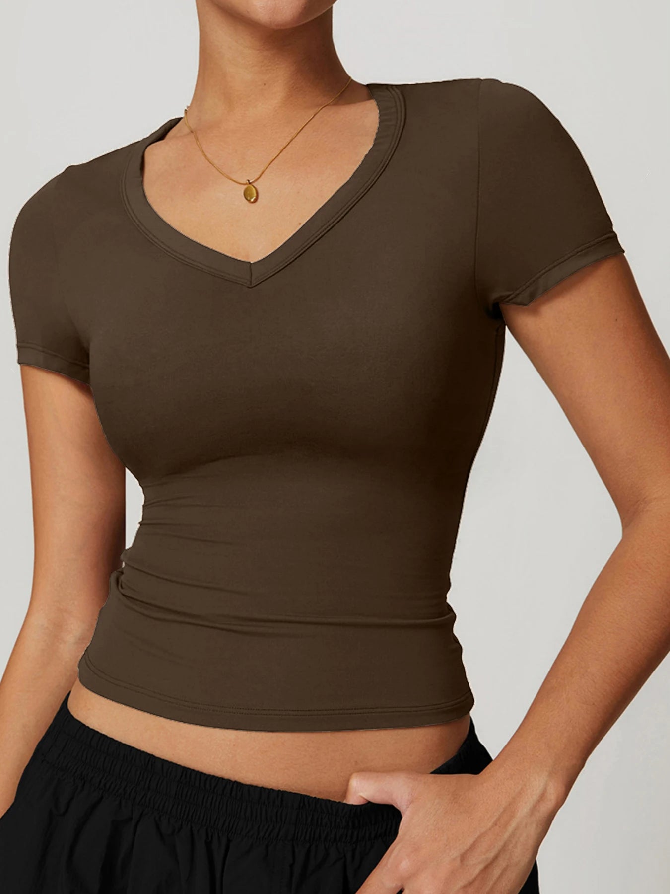 T-shirts, quick drying yoga clothes, short sleeved fitness tops, cover up shirts, outdoor running sports, short sleeved women's