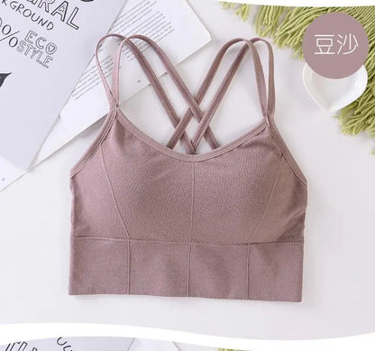 Breathable Sports Bra Anti-sweat Fitness Top Seamless Yoga Bra Shockproof Crop Top Women Push up Sport Bra Gym Workout Top
