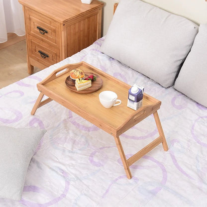 Laptop Table Wood Bed Tray Stand Lap Desk/Stand/Table Adjustable Riser Portable Laptop Folding Dining Table Holder Desk for Bed
