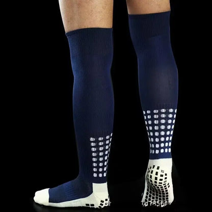 1 Pair of Men's Professional Soccer Socks - Anti-Slip Silica Gel Sweat Absorbing Athletic Sport Socks Super Bowl Football Socks