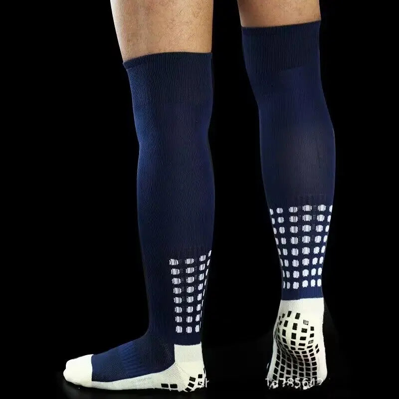 1 Pair of Men's Professional Soccer Socks - Anti-Slip Silica Gel Sweat Absorbing Athletic Sport Socks Super Bowl Football Socks