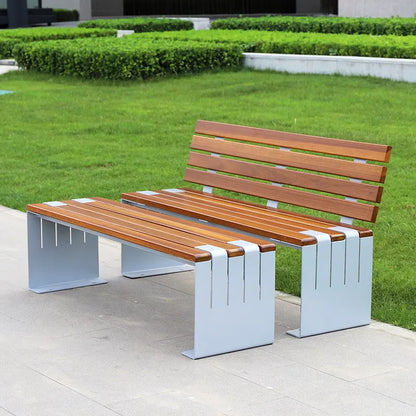 Modern Street Long Benches 2 3 Seaters Heavy Duty Outdoor Waiting Bench Patio Furniture