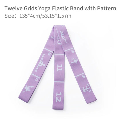 Multi-Functional Slimming Resistance Bands Yoga Strap Elastic Band 8/10/12 Grids for Latin Training, Dance, Pilates, Gymnastics