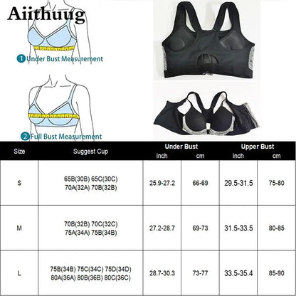 Aiithuug Sports Bras High Impact Sportswear Push Up Bralette Top Fitness Running Yoga Bra Sports Bras for Gym Women Sport Bra