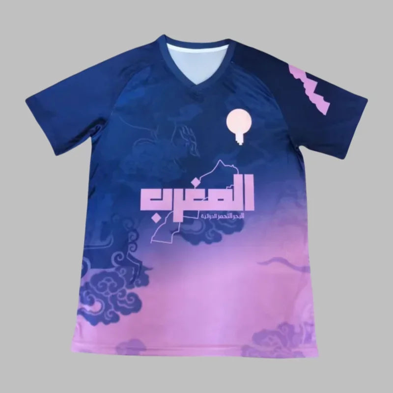 Morocco Soccer Training Jersey Men Women Clothing Special Player Version Breathable Quick Dry Elastic Sports Casual Moto T Shirt