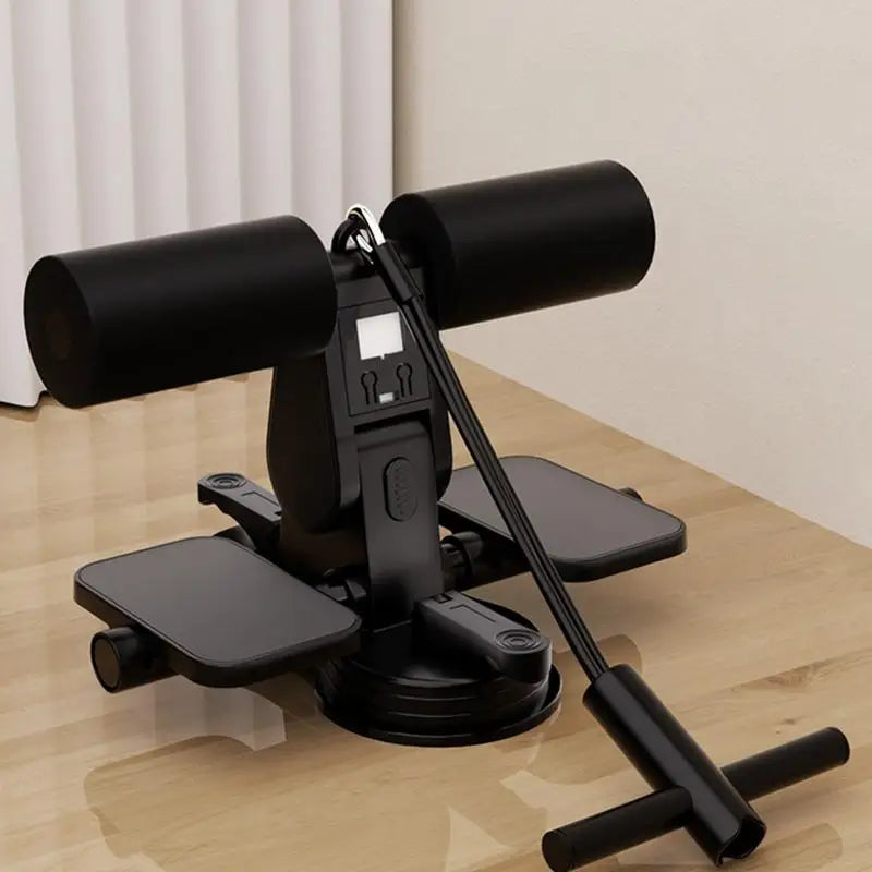 Sit Up Exercise Equipment Core Exerciser With Suction Cups Footrest And Tension Rope Fitness Equipment With Counting Function