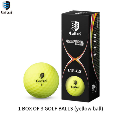 Colored Matte Pro Golf Balls - 12/3 Pcs, High Perf, 3-Layer Struct, 332 Dimple Surf, Soft & Durable Touch, Long Flight Dist.