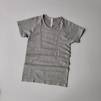 Women's yoga sports short sleeved T-shirt, 2025 new slim training and fitness clothing