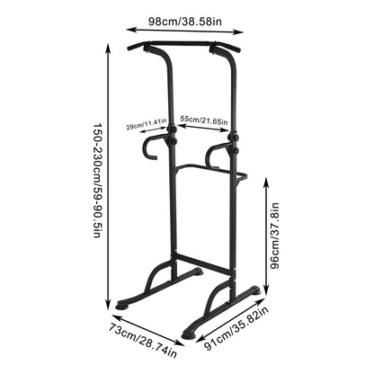 Power Tower Pull Up Bar Station Workout Dip Station for Home Gym Strength Training Fitness Equipment Height Adjustable Fitness