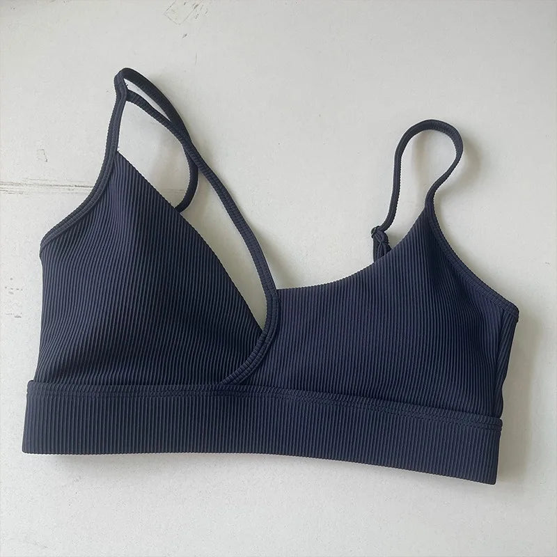 Sports bra for women, sexy bra with shoulder support, dance and fitness clothing, new summer