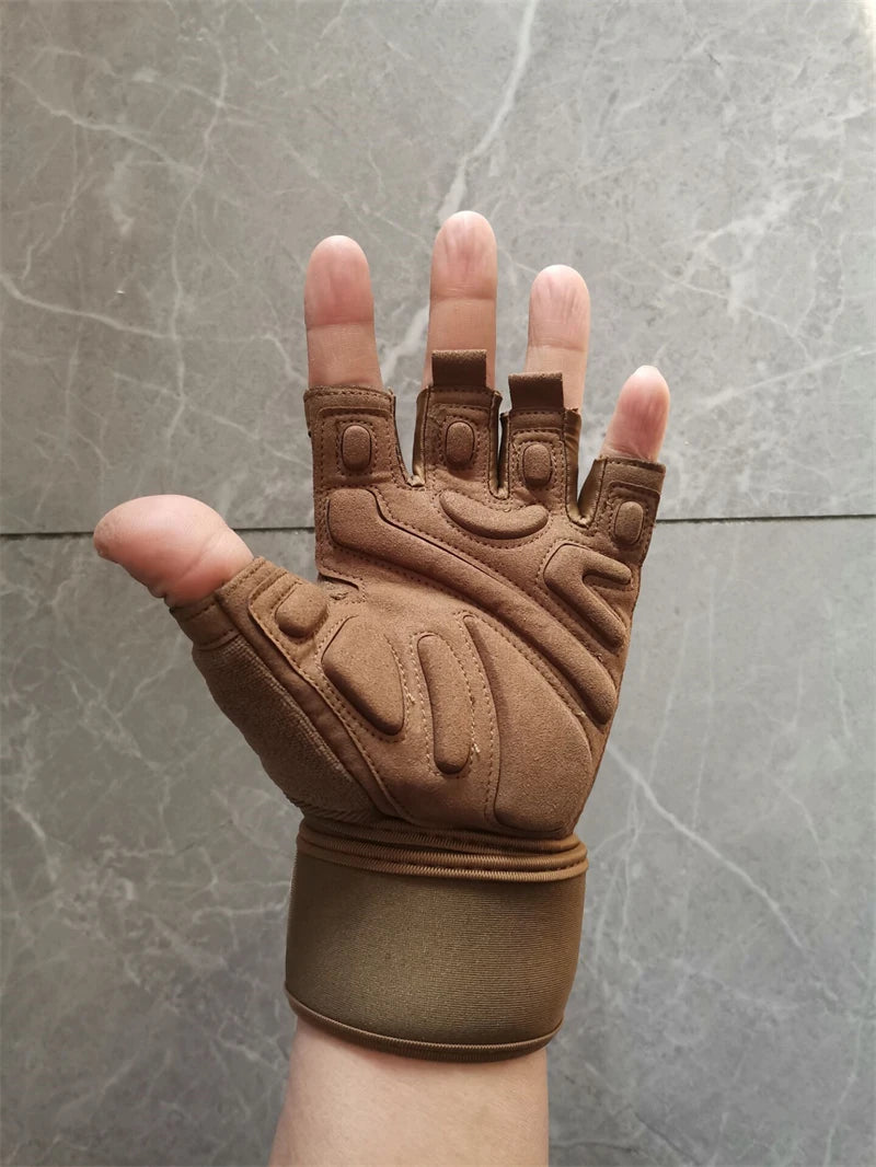 Half Finger Bodybuilding Gym Gloves Weightlifting Dumbbell Kettlebell Training Workout Fitness Gloves For Man  Women