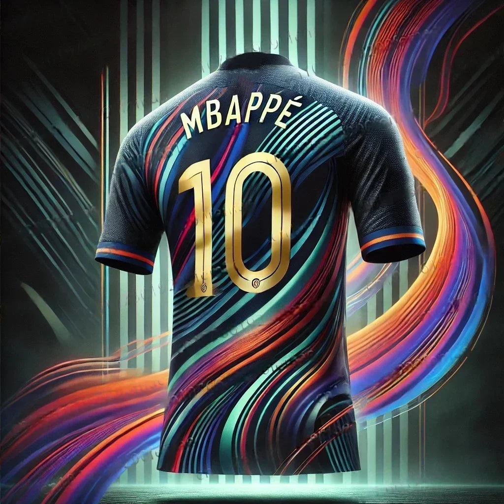Soccer Sports Competition Training Breathable Jersey clothes Summer New Men's Football Jersey 10 Mbappe Short Sleeved T-shirt