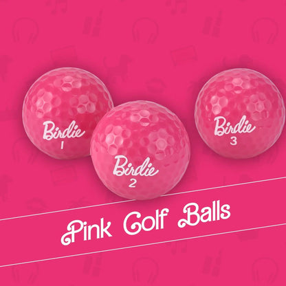 3 count Funny Golf Balls - Birdie Pink Golf Balls - Funny Golf Gift for Women (Sleeve of 3, Novelty) - The #1 Ball for Dreaming